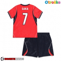 Otroške Nogometnih dresov Anglija Bukayo Saka #7 Gostujoči SP 2026 Kratki rokavi (+ hlače)